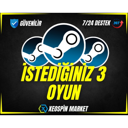  İstediğiniz 3 Oyun + Garanti + Destek